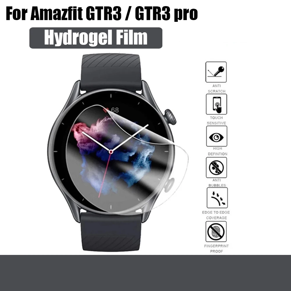 2PCS Soft Hydrogel Film HD Ultra-thin Full Protective Film For GTR3 Smartwatch Accessories Not Glass For Amazfit GTR 3/3 pro