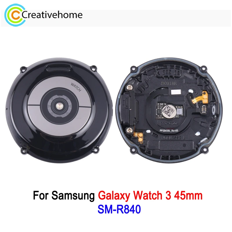 For Samsung Galaxy Watch 3 45mm SM-R840 Watch Back Cover With Heart Rate Sensor + Wireless Charging Module