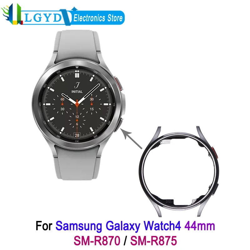 Metal Watch Frame For Samsung Galaxy Watch4 44mm SM-R870 / SM-R875, Smartwatch Screen Frame Bezel Plate Replacement Part